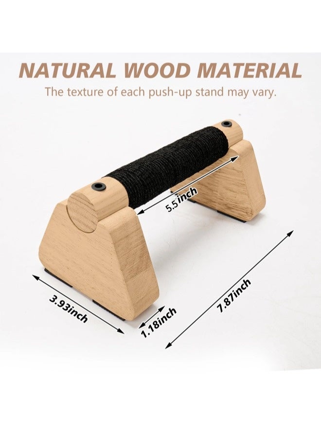 ShebSheb Parallettes Bars - Wooden Calisthenics Equipment for Handstand Training, Push Up Stands & Calisthenics Bars - Handstand Blocks and Pushup Handles for Men - Image 5